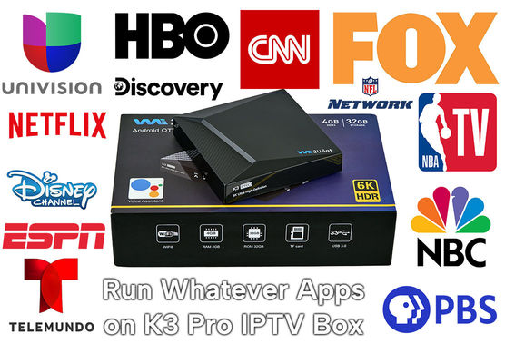 Android IPTV Box 4K HD 2.4G/5G WIFI BT5.0 2G ラム 8G We2u K3 Pro